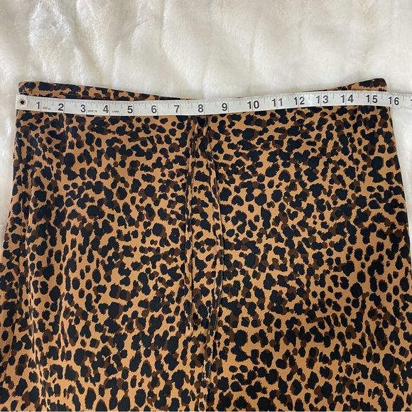 Madewell Brown Leopard Print Midi Skirt - Picture 8 of 13